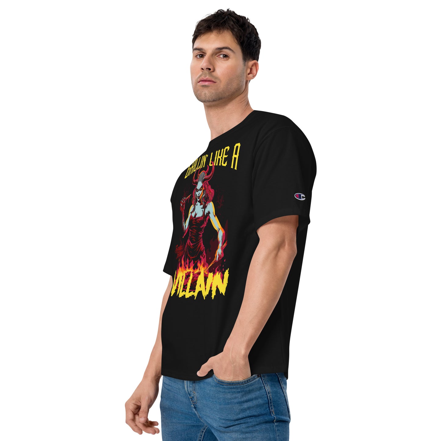 Grillin' Like a Villain Demoness Men's Champion Relaxed Fit T-shirt