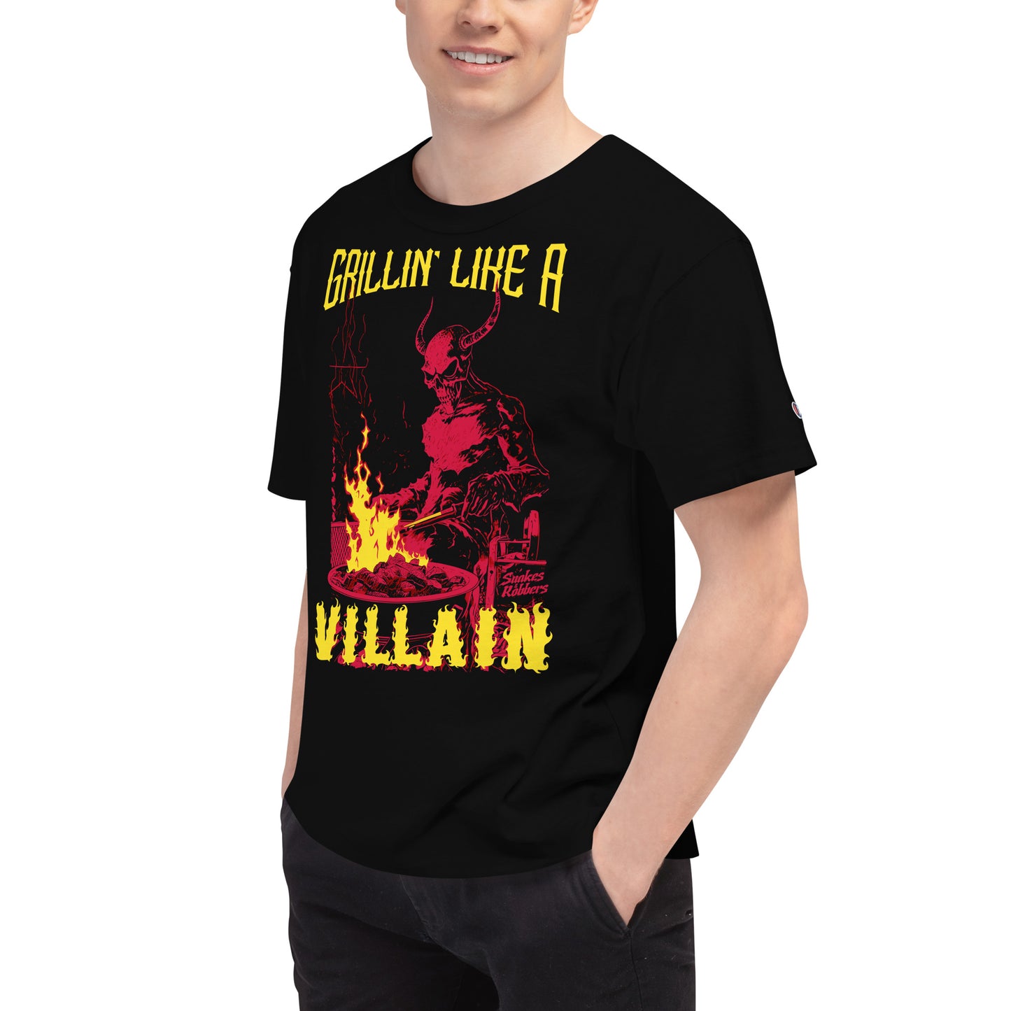 Grillin' like a Villain Devil Men's Champion Relaxed Fit T-shirt