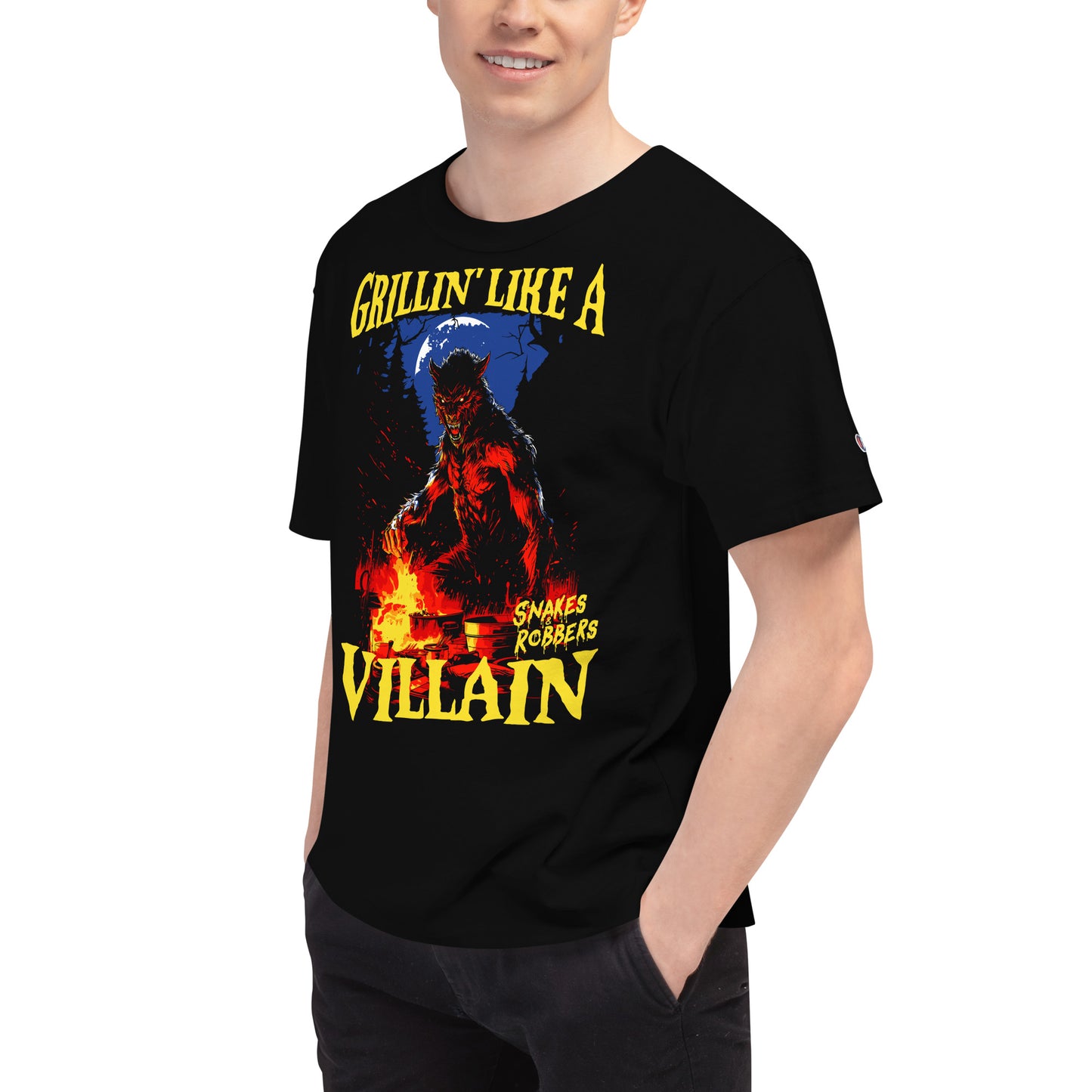 Grillin' like a Villain Werewolf Men's Champion Relaxed Fit T-shirt