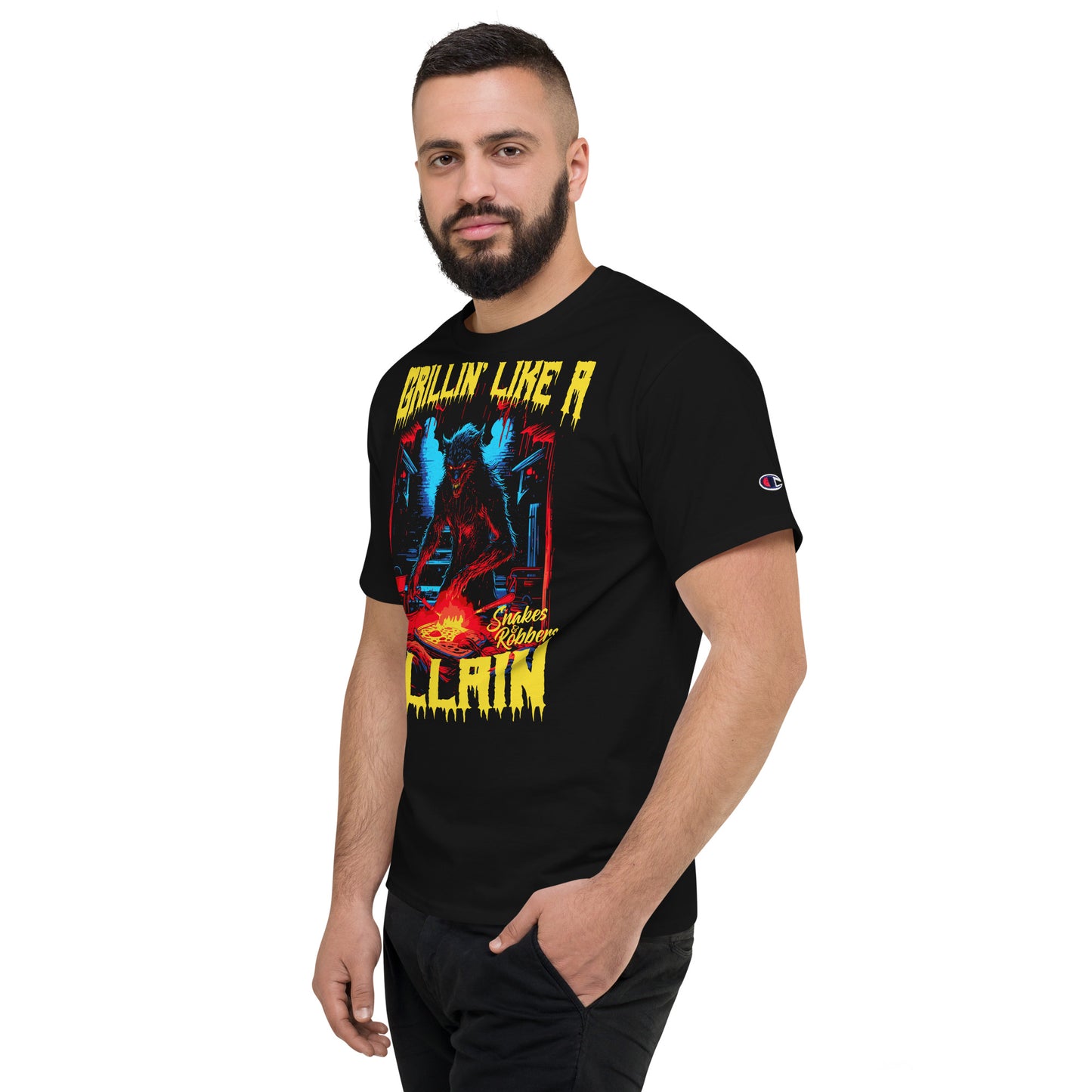 Grillin' like a Villain Werewolf Men's Champion Relaxed Fit T-shirt