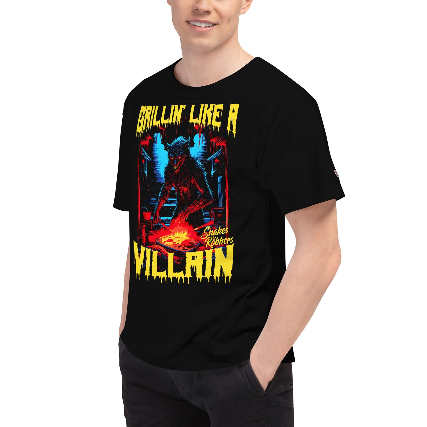 Grillin' like a Villain Werewolf Men's Champion Relaxed Fit T-shirt