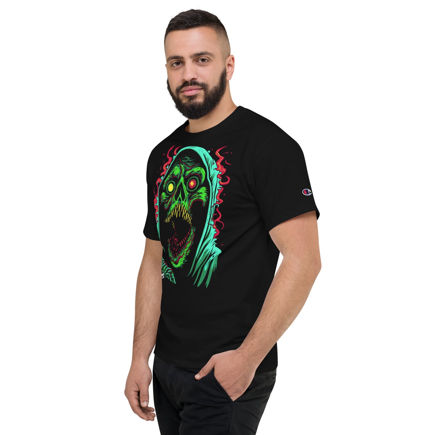 Psychedelic Grim Reaper Men's Champion Relaxed Fit T-shirt