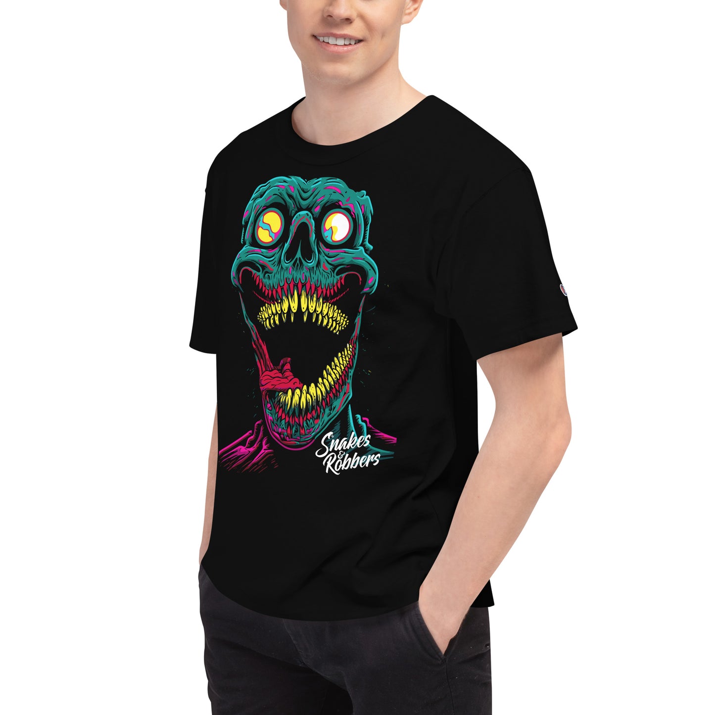 Psychedelic Skeleton Men's Champion Relaxed Fit T-shirt