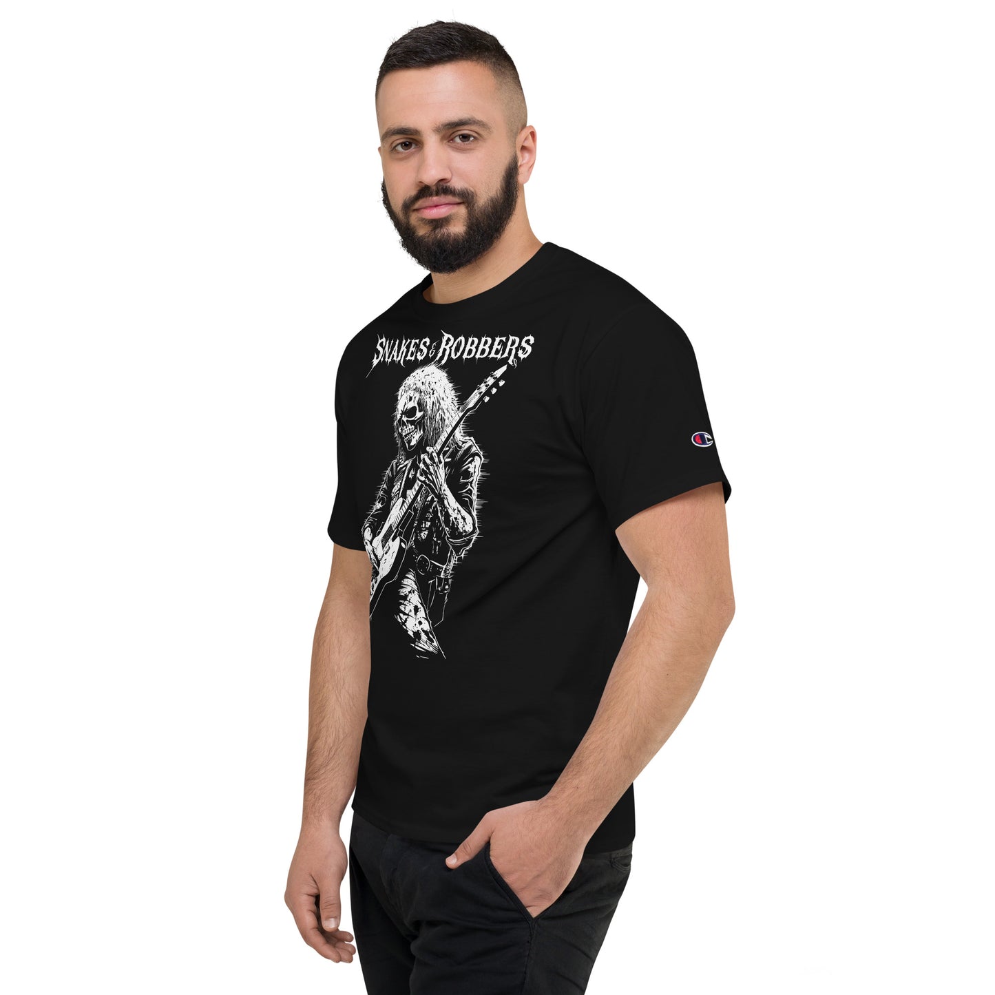 Rock Star Skeleton Men's Champion Relaxed Fit T-shirt