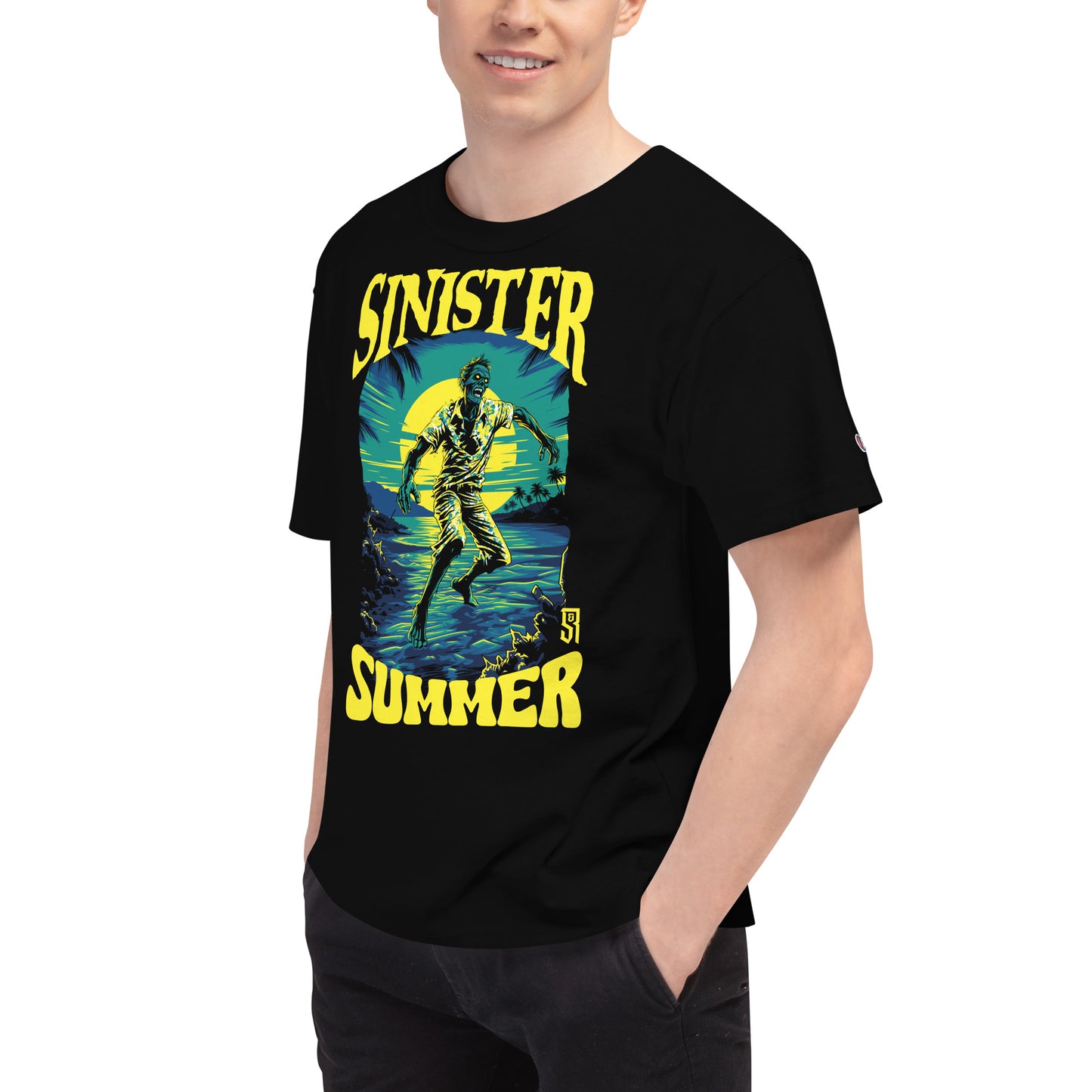 Sinister Summer Zombie Men's Champion Relaxed Fit T-shirt