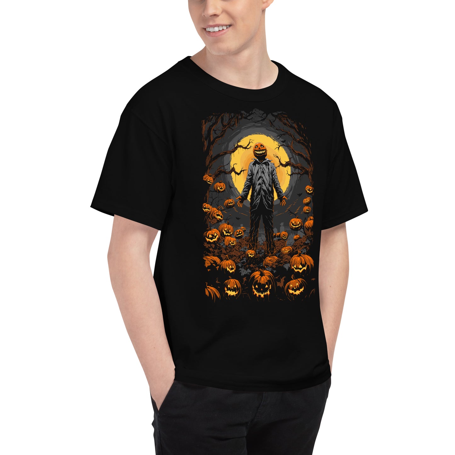 Pumpkin King and the Field of Frights Men's Champion Relaxed Fit T-shirt