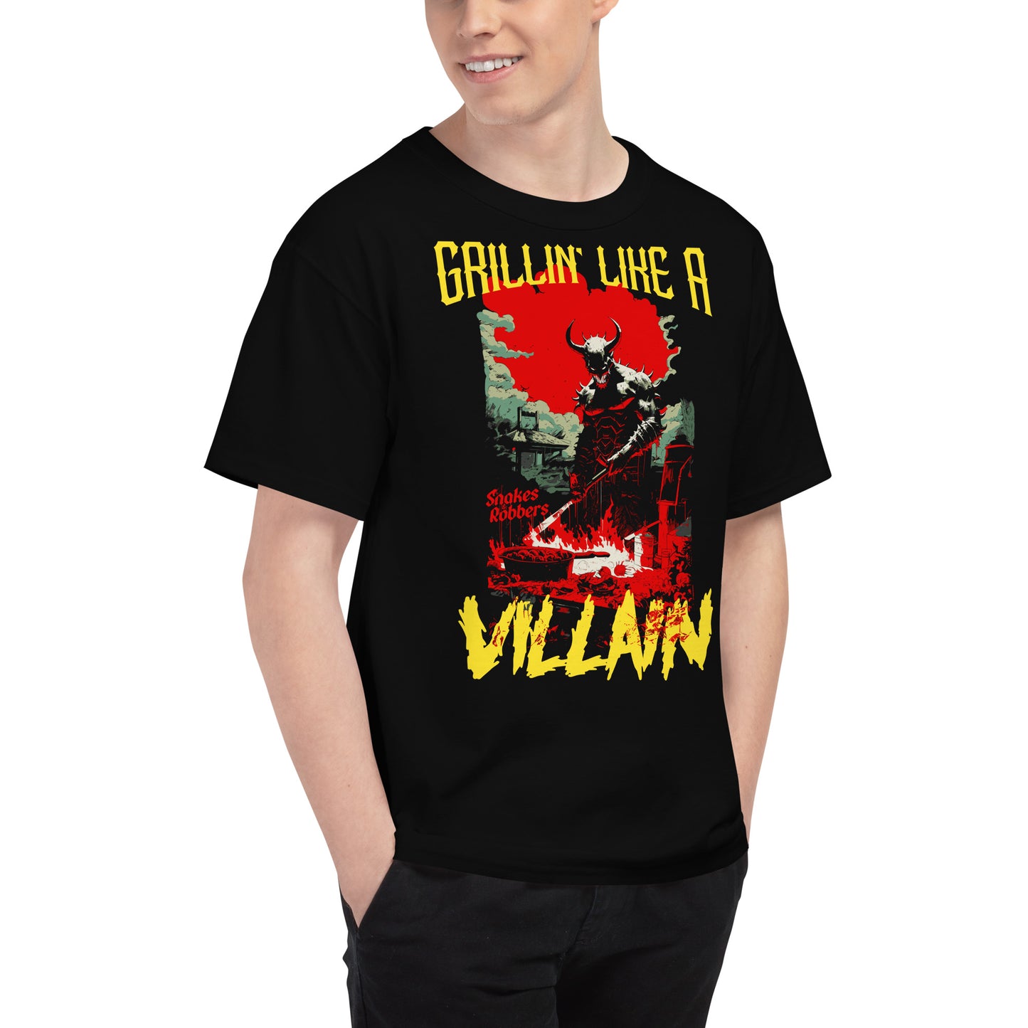 Grillin' like a Villain Devil Men's Champion Relaxed Fit T-shirt