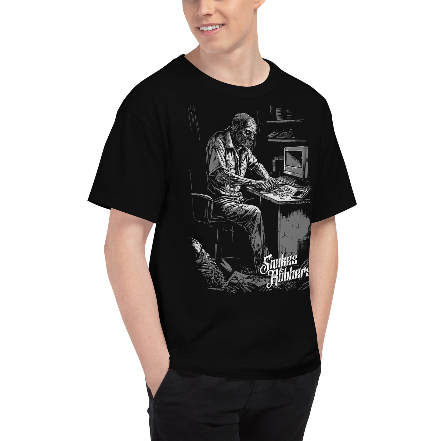 White Collar Zombie Men's Champion Relaxed Fit T-shirt