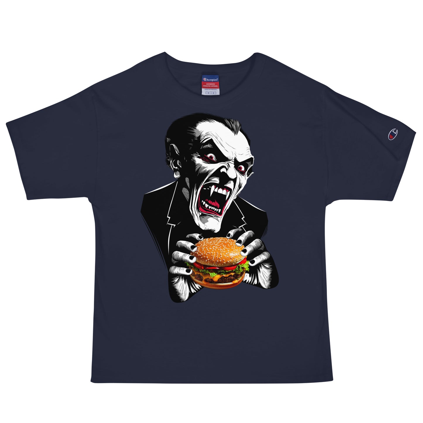 Count Cheese Burger Men's Champion Relaxed Fit T-shirt