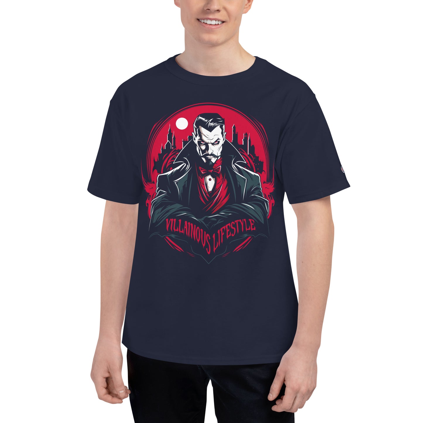 Villainous Lifestyle Dracula Men's Champion Relaxed Fit T-shirt