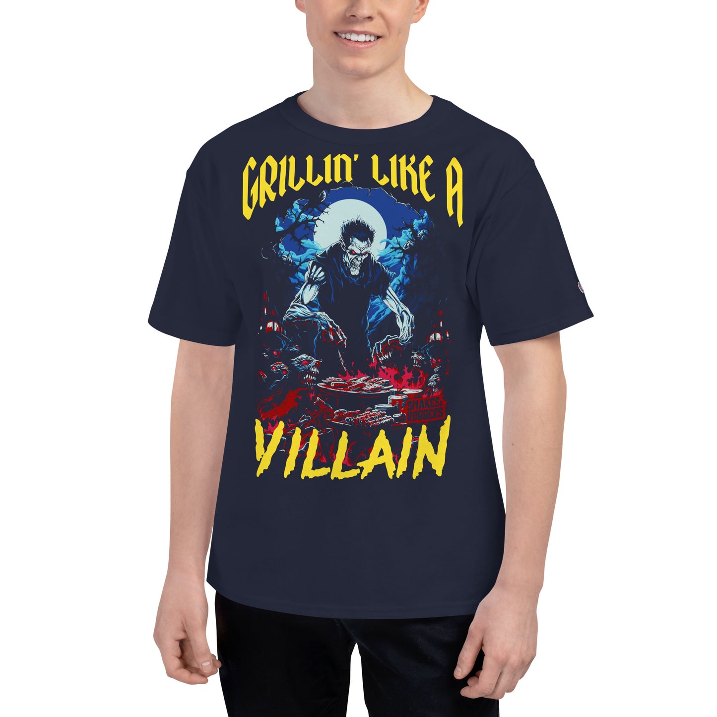 Grillin' like a Villain Ghoul Men's Champion Relaxed Fit T-shirt