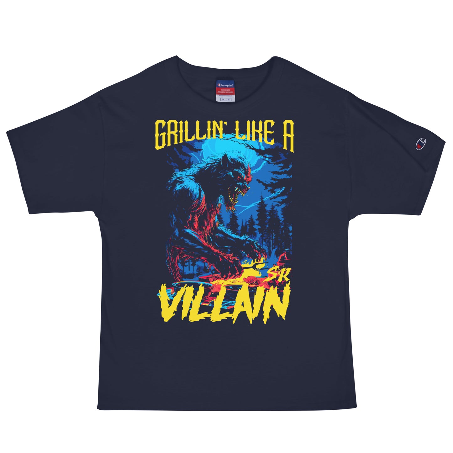 Grillin' like a Villain Werewolf Men's Champion Relaxed Fit T-shirt