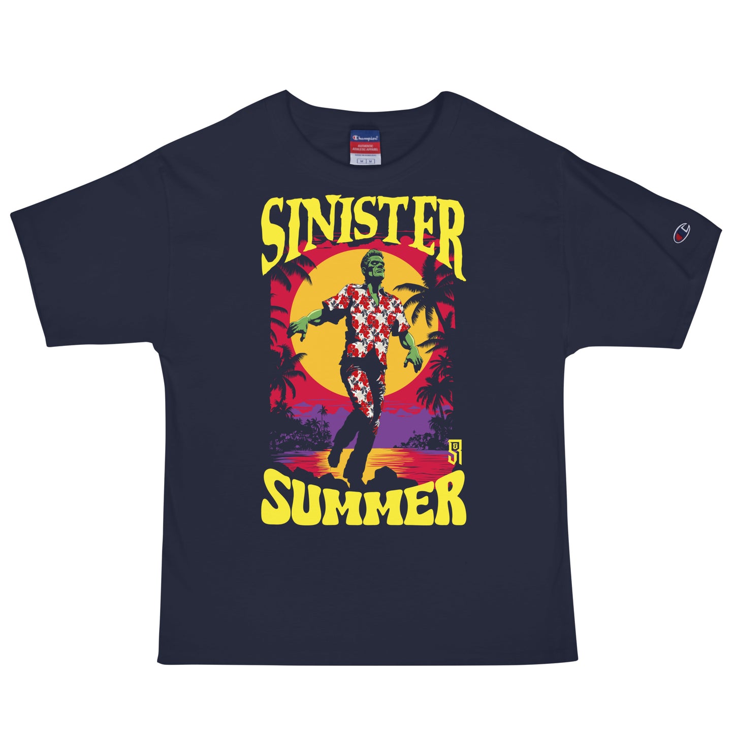 Sinister Summer Frankenstein Men's Champion Relaxed Fit T-shirt