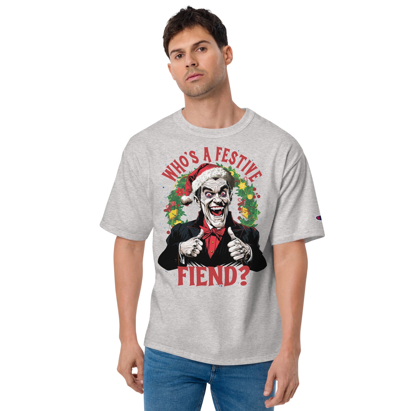 Who's a Festive Fiend? Men's Champion Relaxed Fit T-shirt