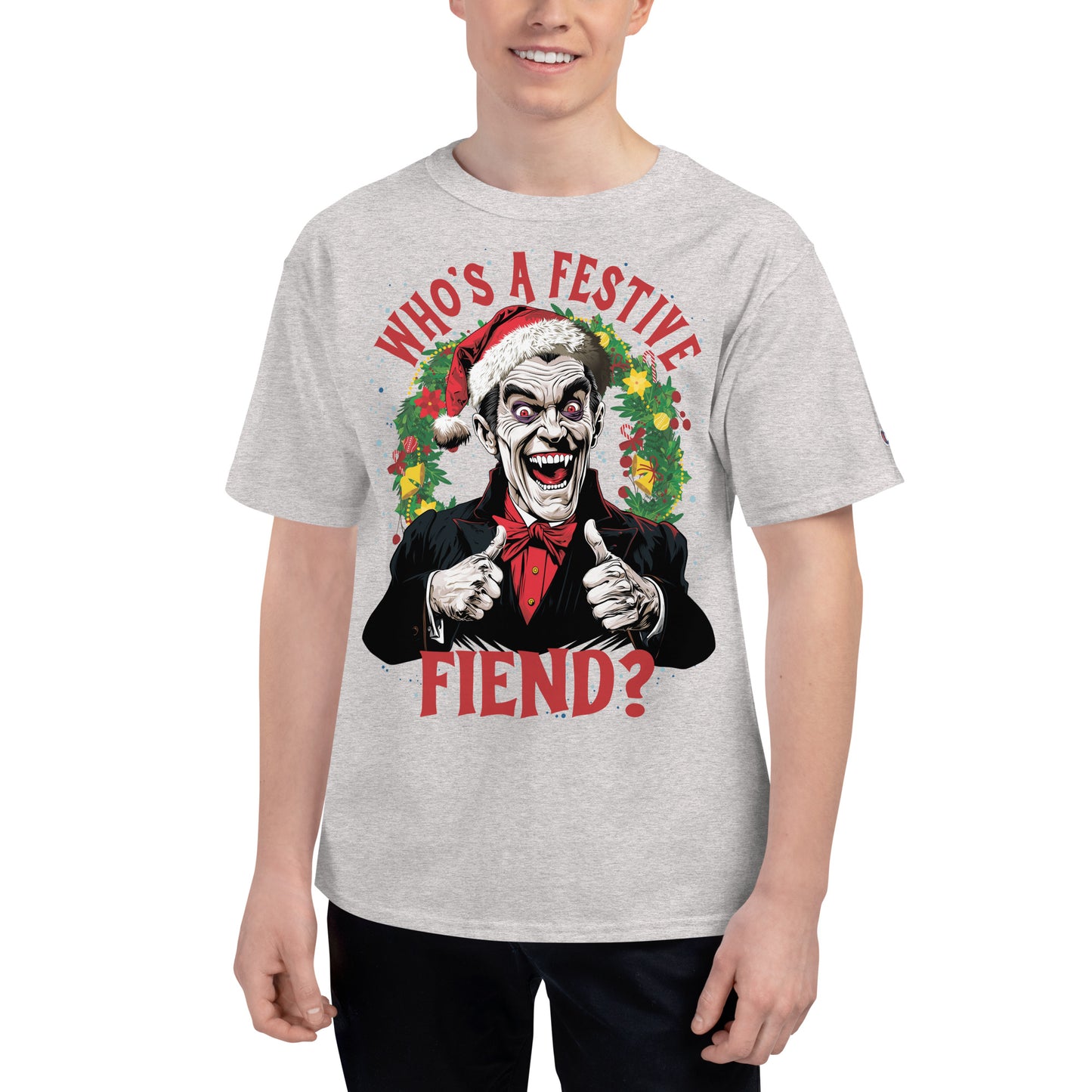 Who's a Festive Fiend? Men's Champion Relaxed Fit T-shirt