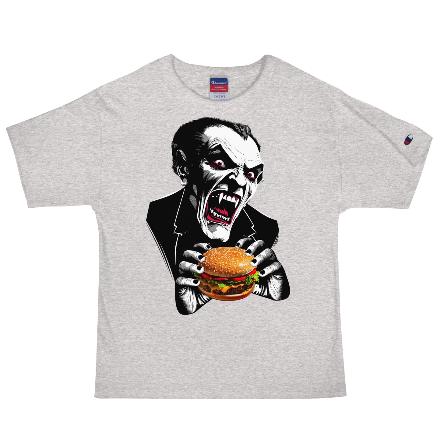 Count Cheese Burger Men's Champion Relaxed Fit T-shirt