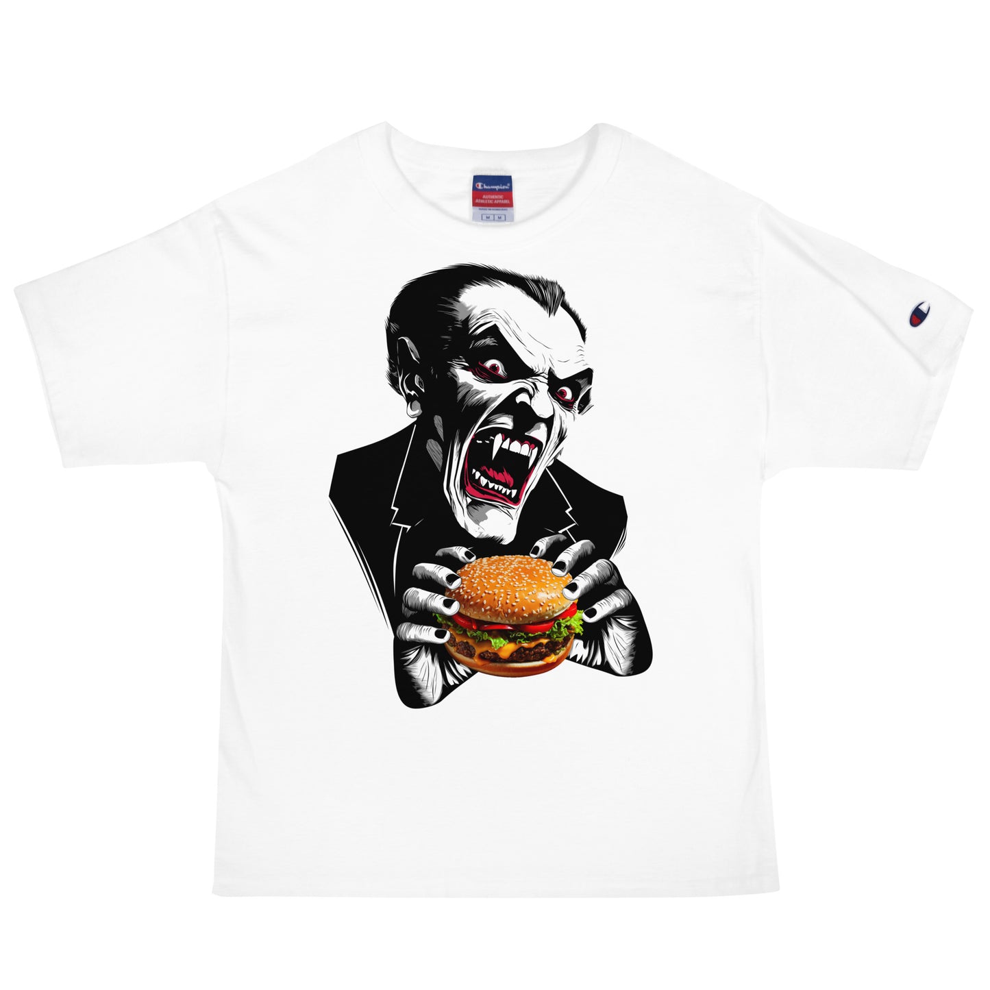 Count Cheese Burger Men's Champion Relaxed Fit T-shirt