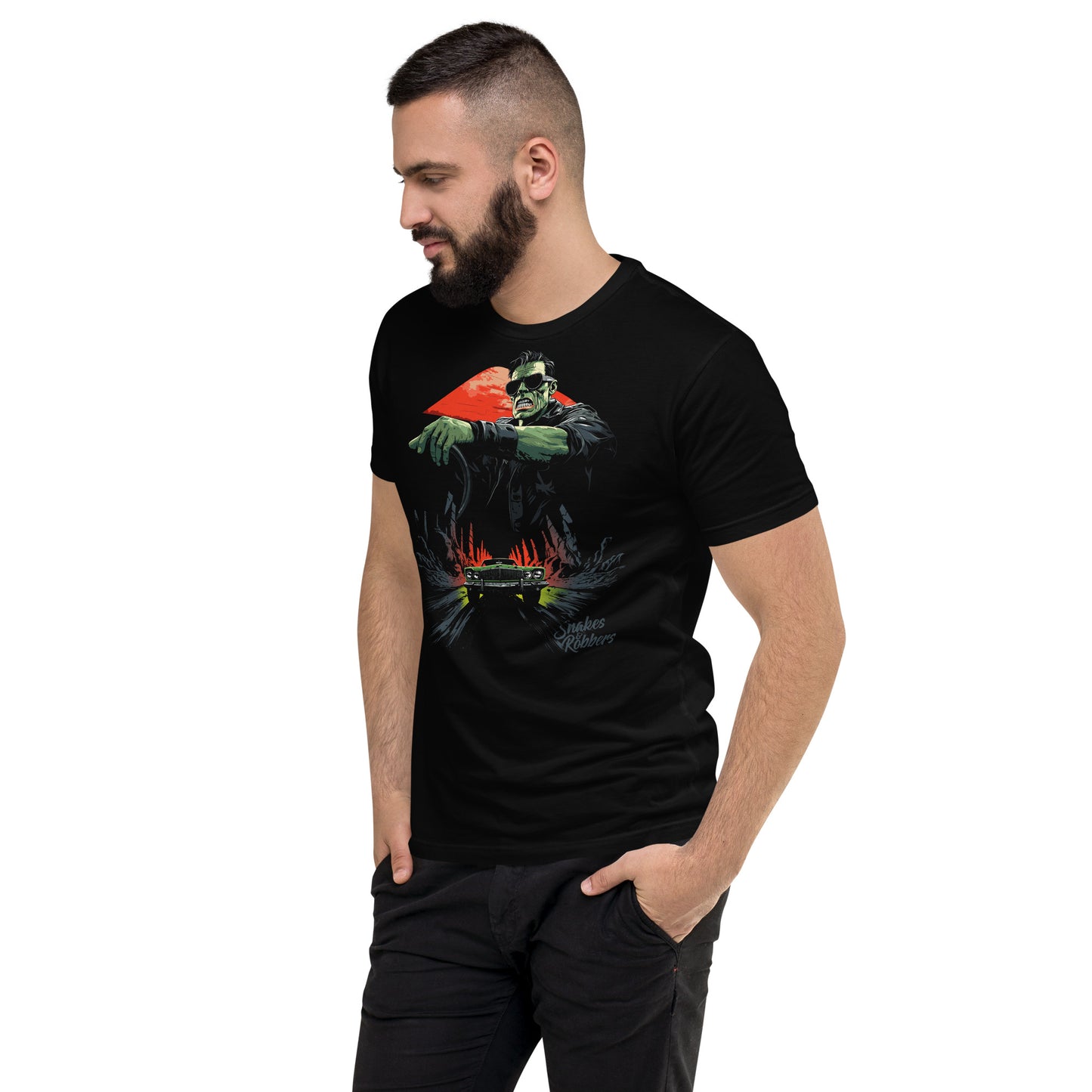 Hearse Racer Men's Next Level Fitted T-Shirts