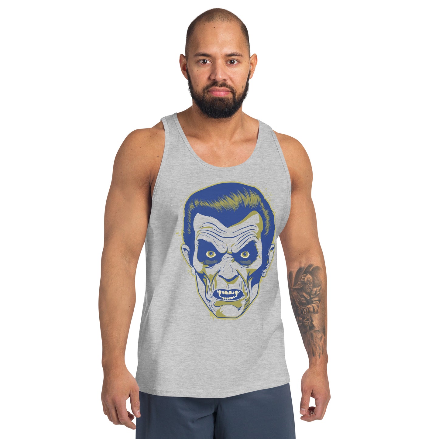 Athletic Heather Dracula Men's Tank Top