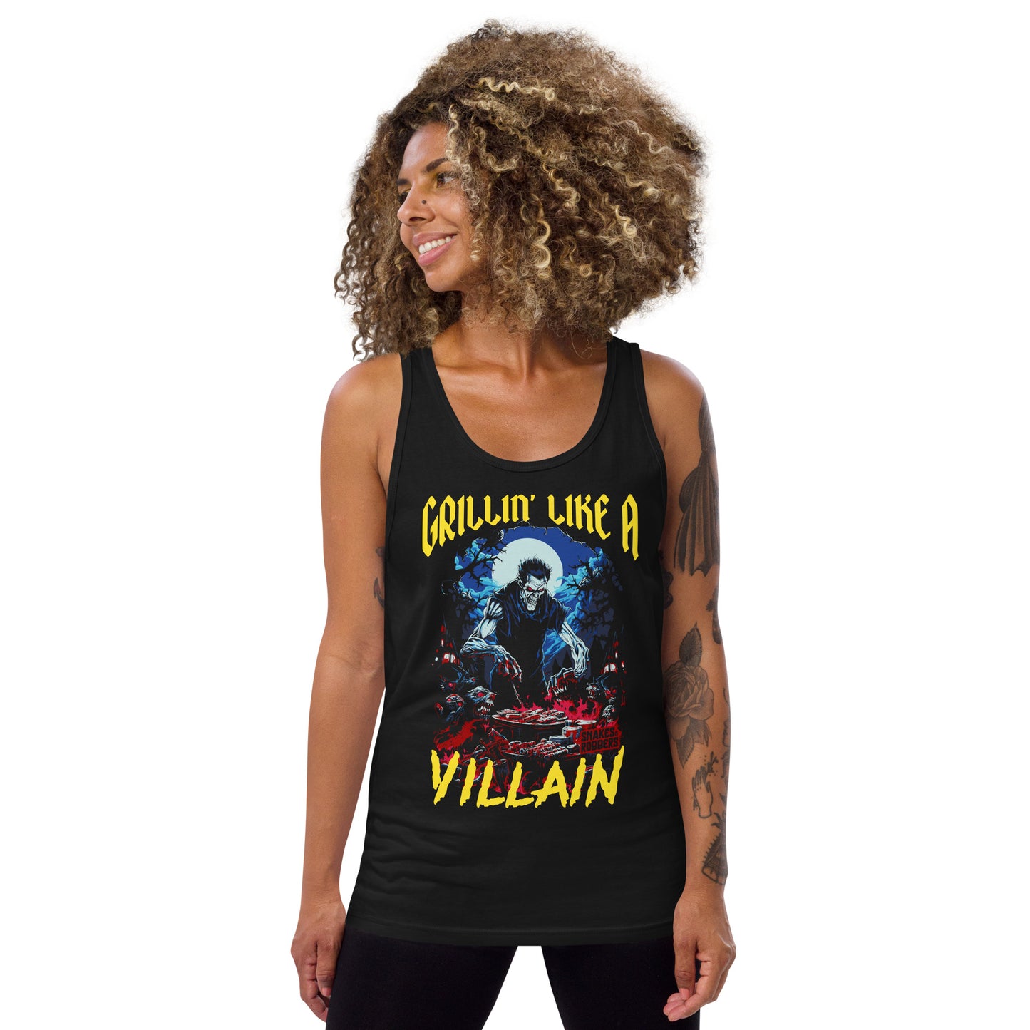 Grillin' like a Villain Ghoul Unisex Tank Top