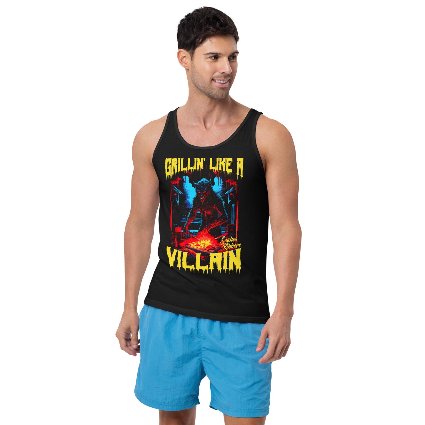 Grillin' like a Villain Werewolf Unisex Tank Top