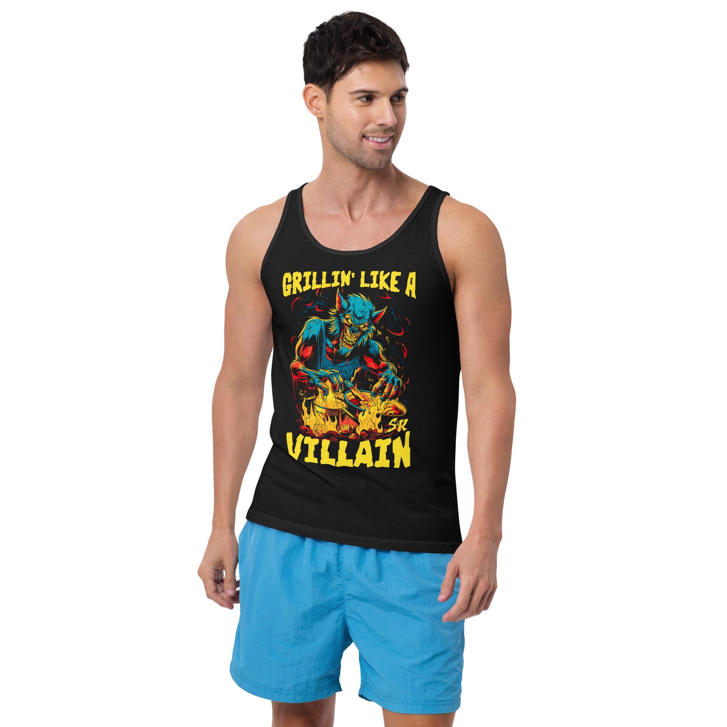 Grillin' like a Villain Werewolf Unisex Tank Top