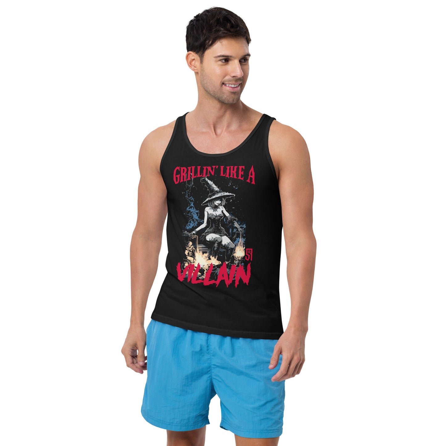 Grillin' like a Villain Witch Unisex Tank Top