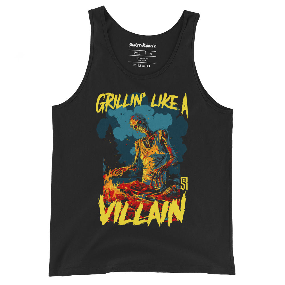 Grillin' like a Villain Zombie Unisex Tank Top