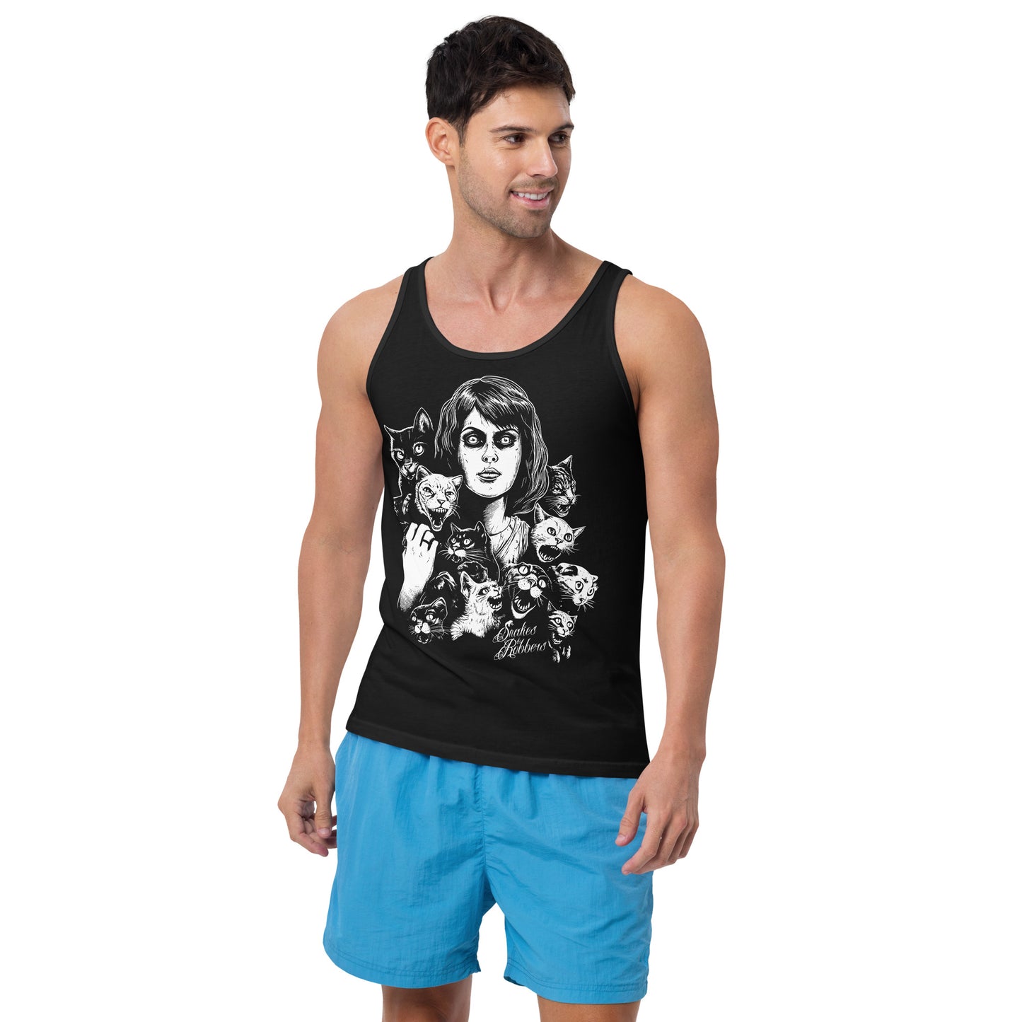 Crazy Cats Unisex Tank Top