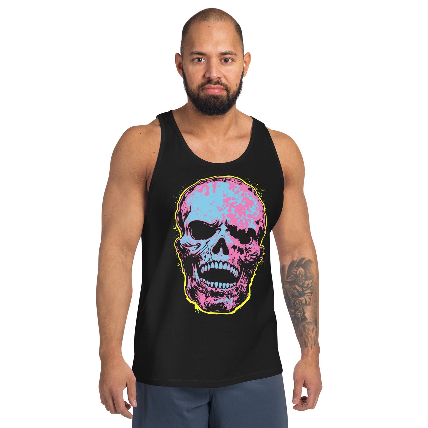 Black Skull Men's Tank Top