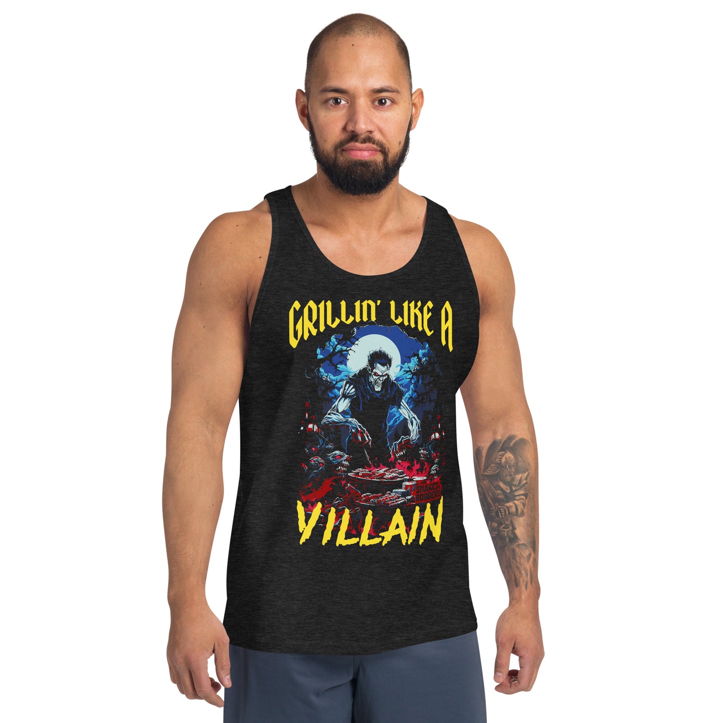 Grillin' like a Villain Ghoul Unisex Tank Top