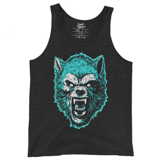 Charcoal-Black Triblend Werewolf Men's Tank Top