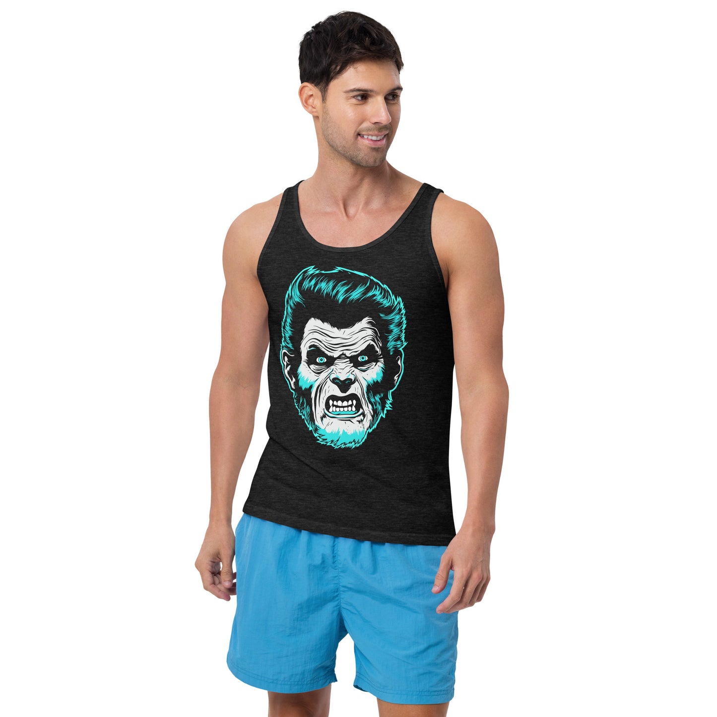 Charcoal-Black Triblend Men's Tank Top