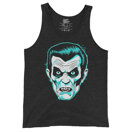 Charcoal-Black Triblend Dracula Men's Tank Top