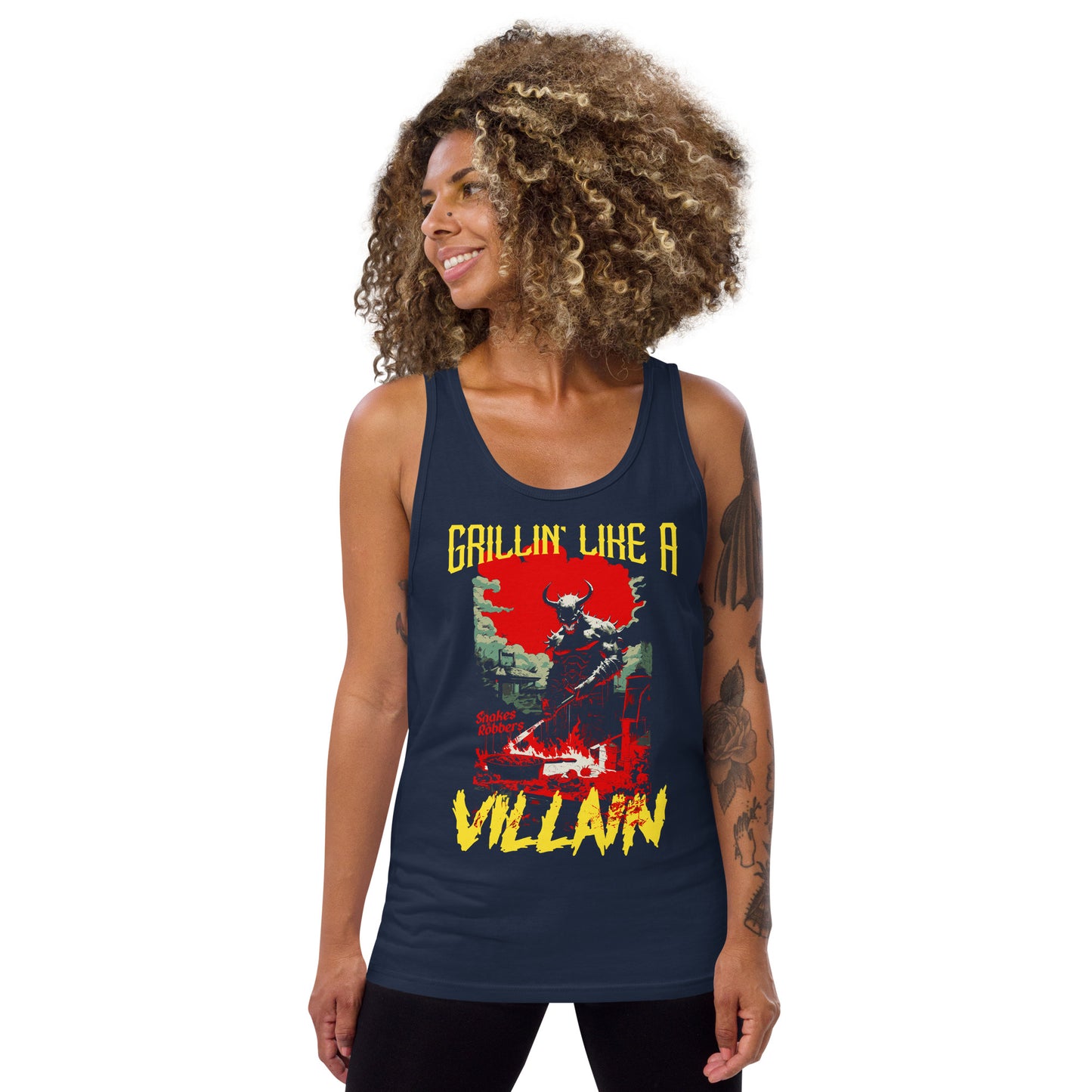 Grillin' like a Villain Devil Unisex Tank Top