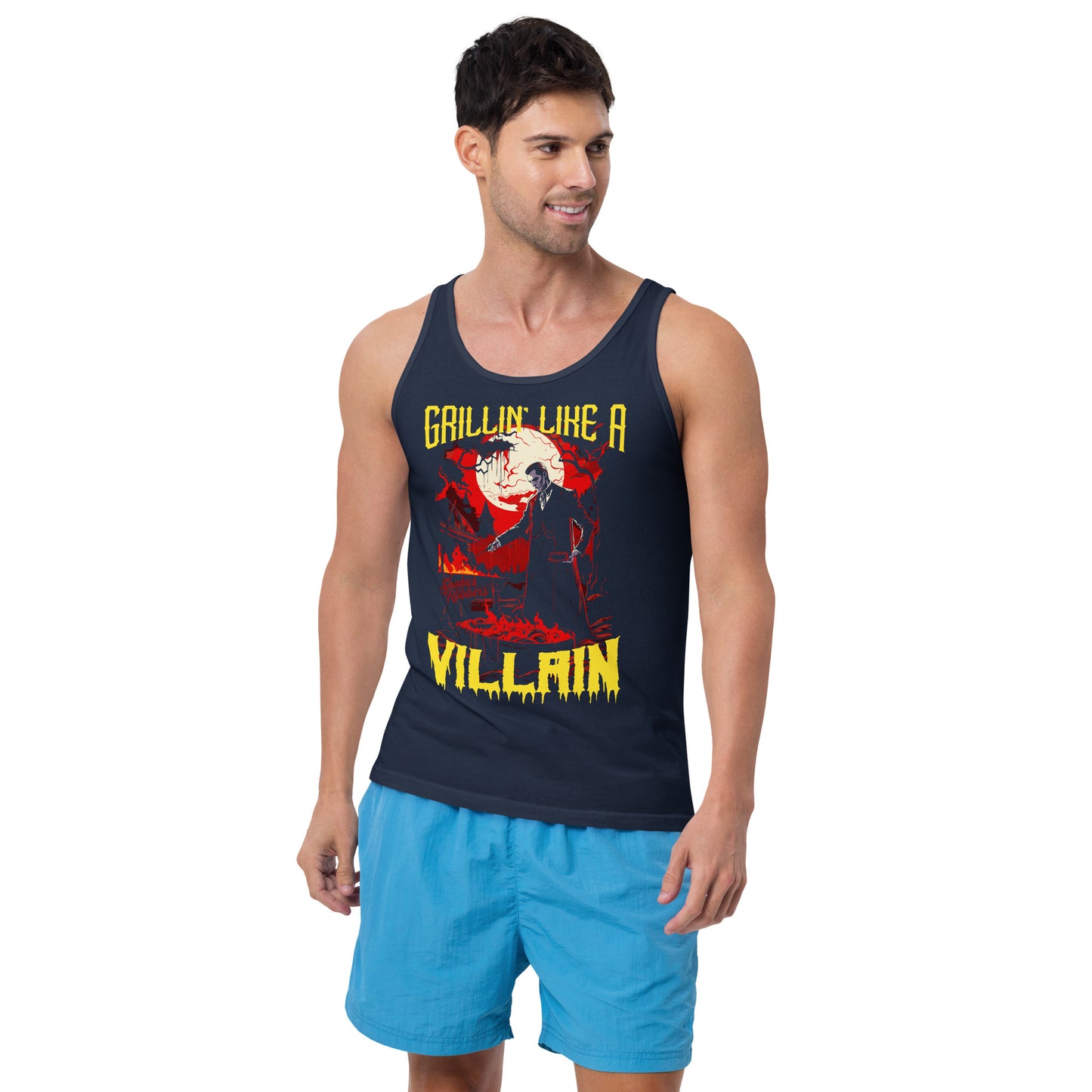 Grillin' Like a Villain Dracula Unisex Tank Top