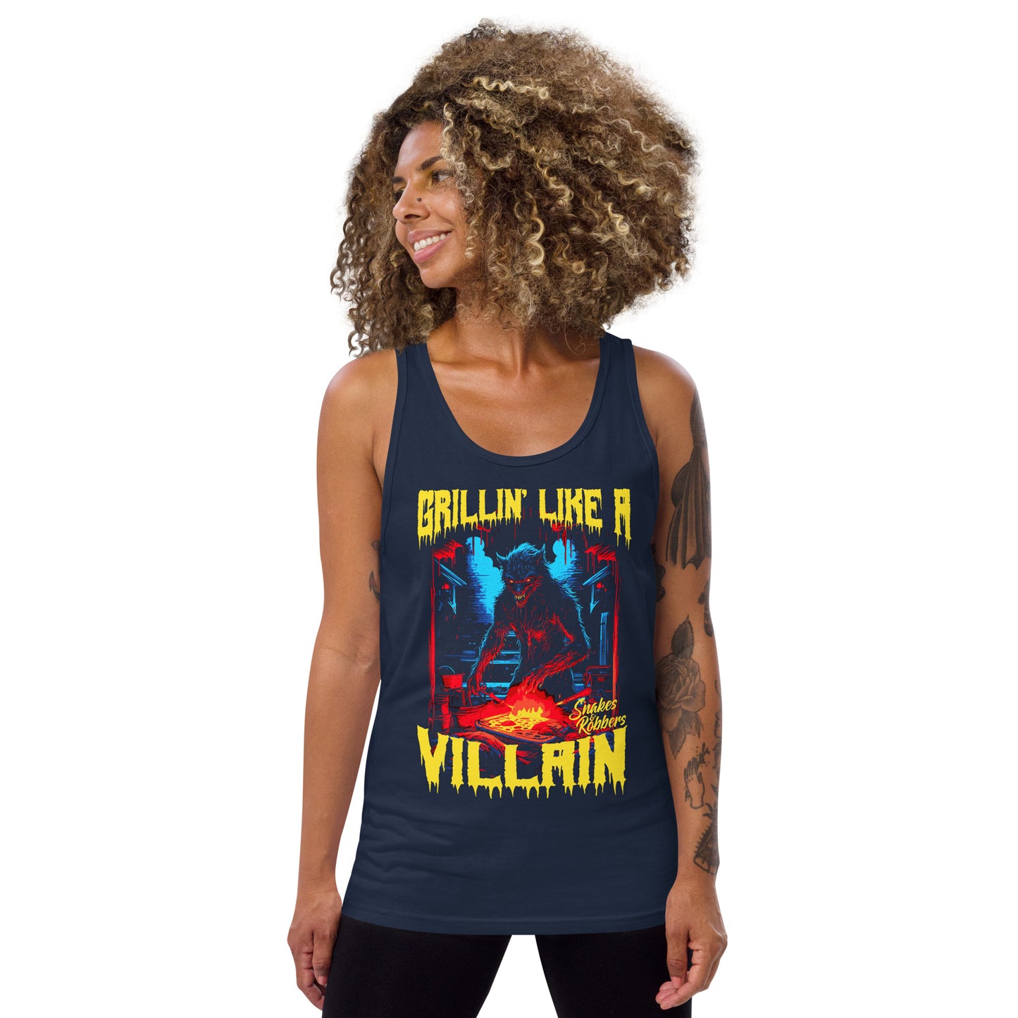 Grillin' like a Villain Werewolf Unisex Tank Top