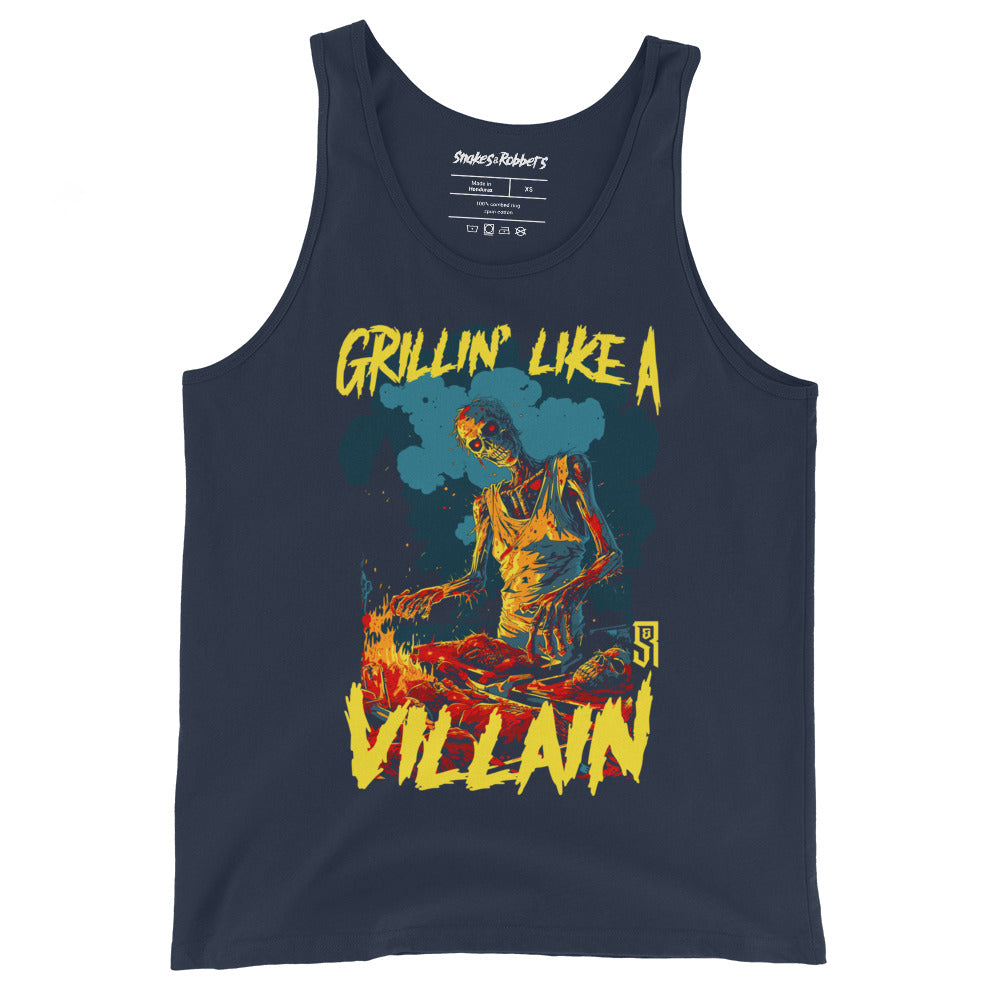 Grillin' like a Villain Zombie Unisex Tank Top