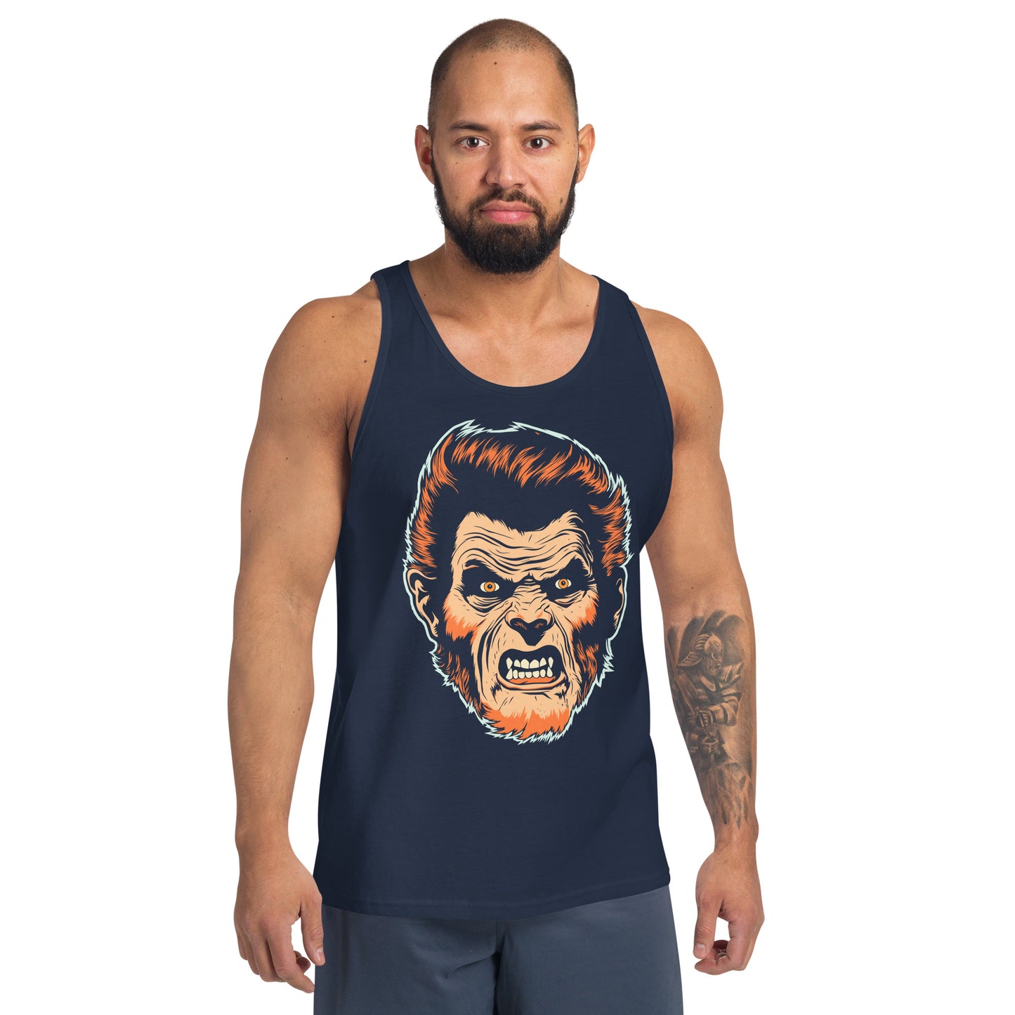 Navy Wolfman Men's Tank Top