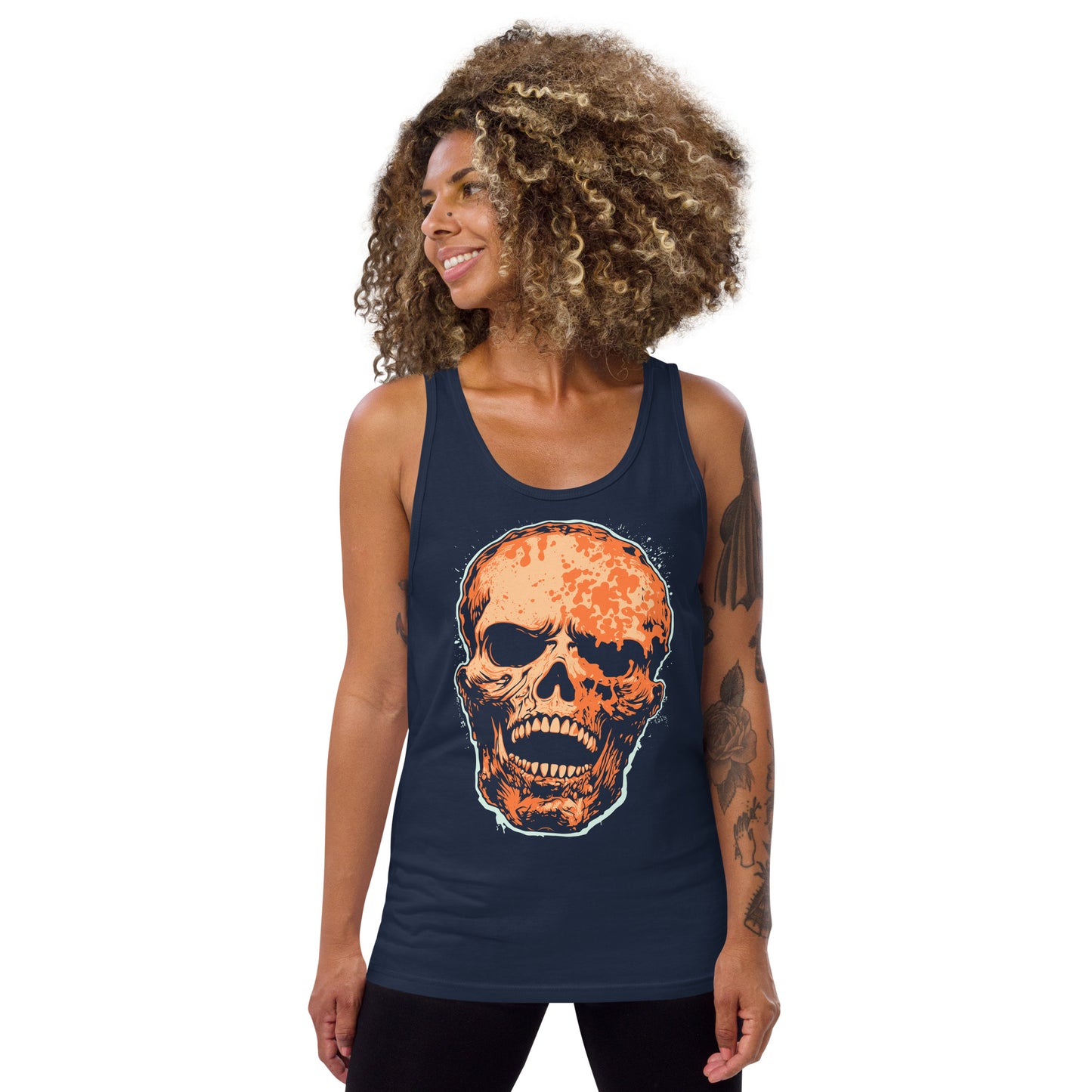 Navy Skull Men's Tank Top