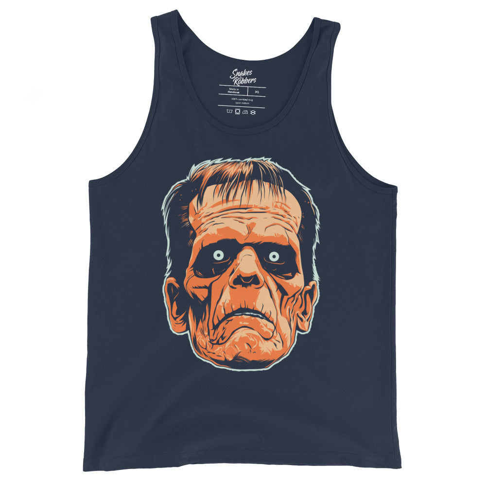 Navy Frankenstein's Monster  Men's Tank Top