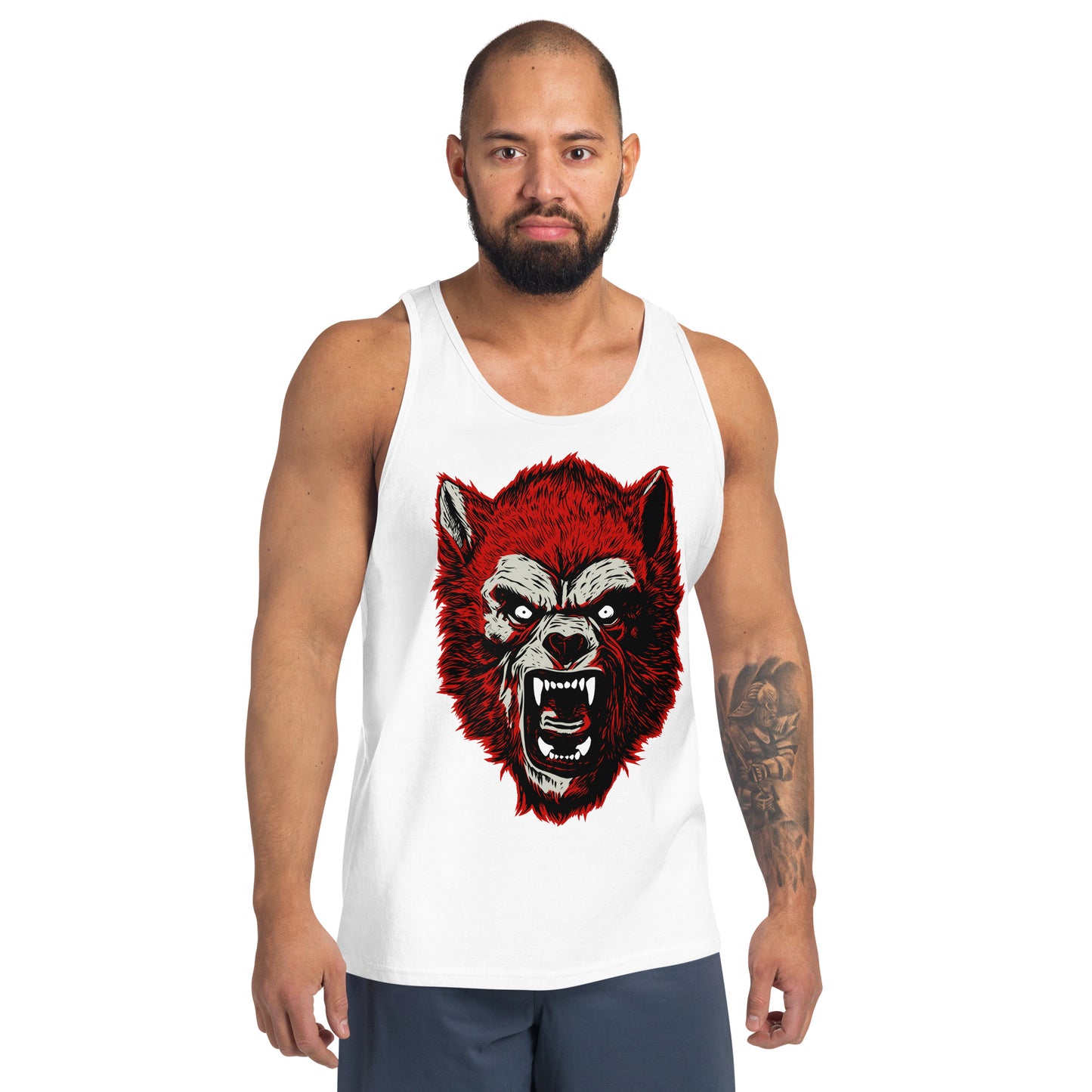 White Werewolf Men's Tank Top