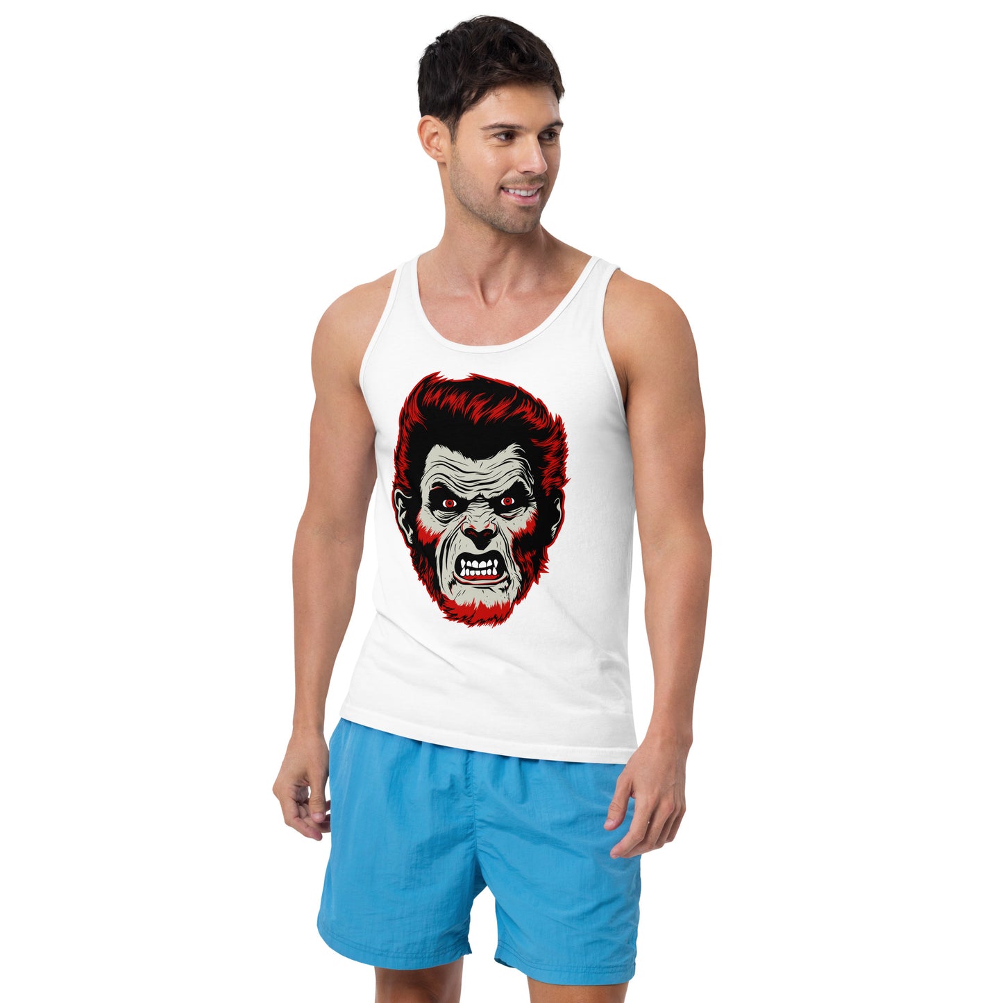 White Wolfman Men's Tank Top