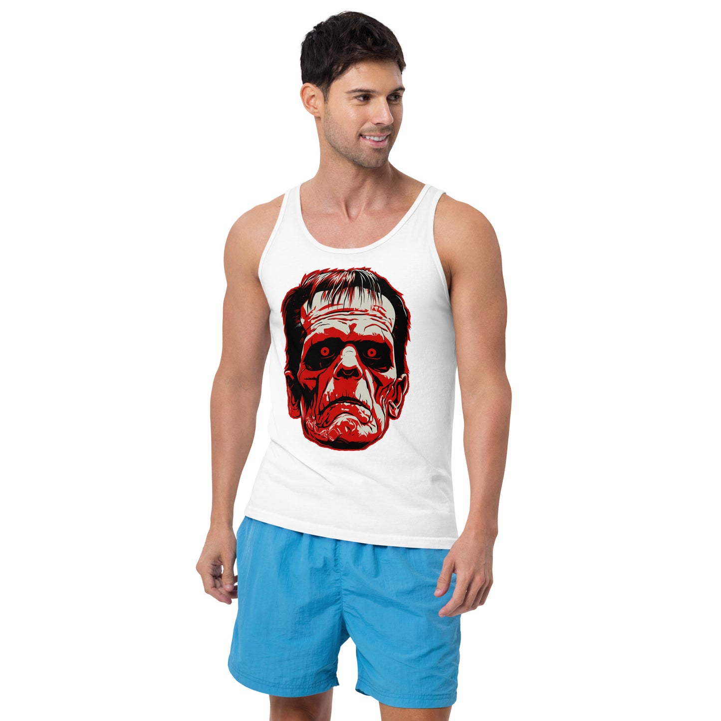 White Frankenstein's Monster Men's Tank Top