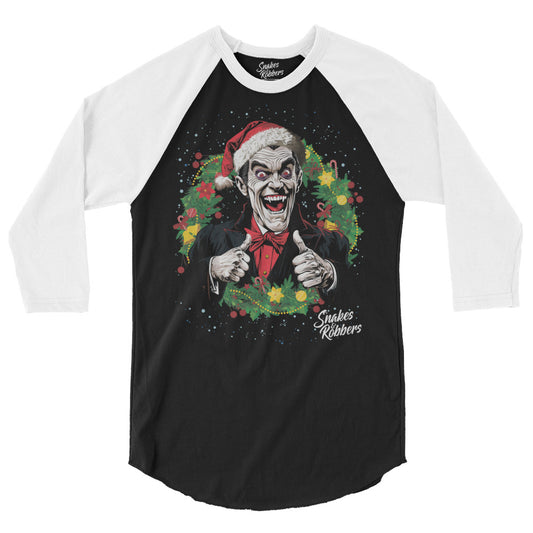 Festive Dracula 3/4 sleeve raglan shirt