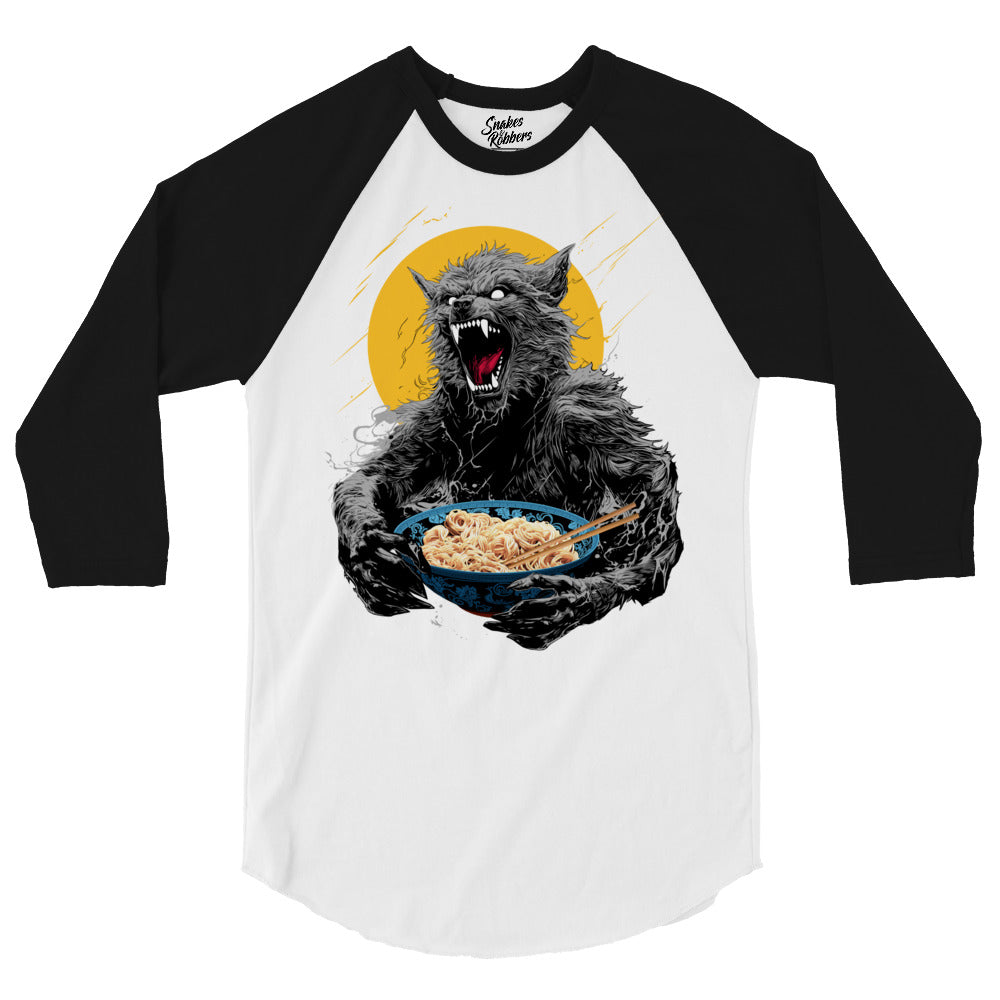 Ramen Wolf 3/4 sleeve raglan shirt