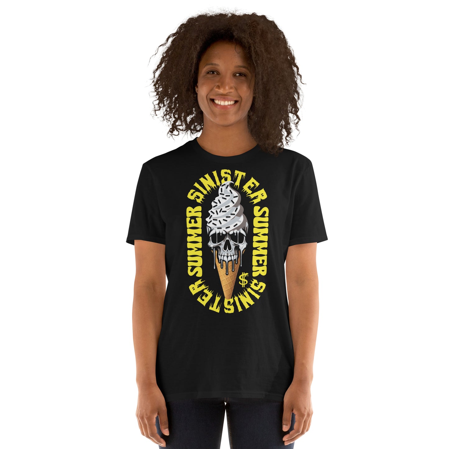 Sinister Summer Skull Ice-cream Gildan Softstyle Unisex T-Shirt