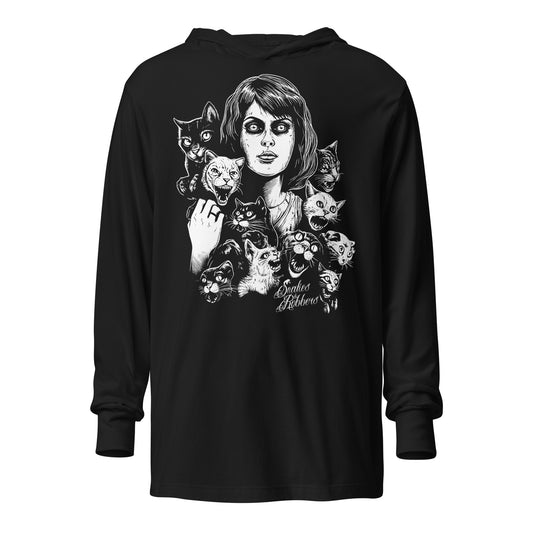 Crazy Cats Hooded long-sleeve tee