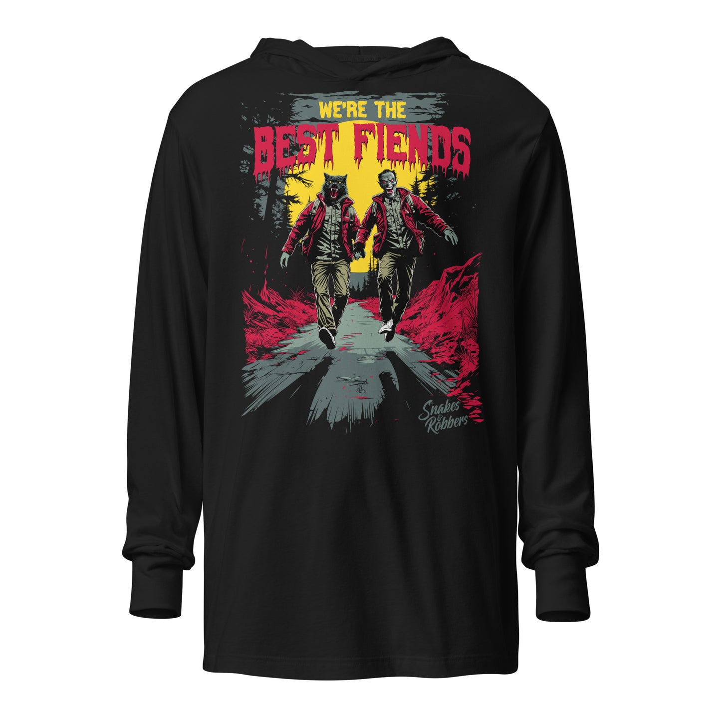 We're the Best Fiends Hooded long-sleeve tee