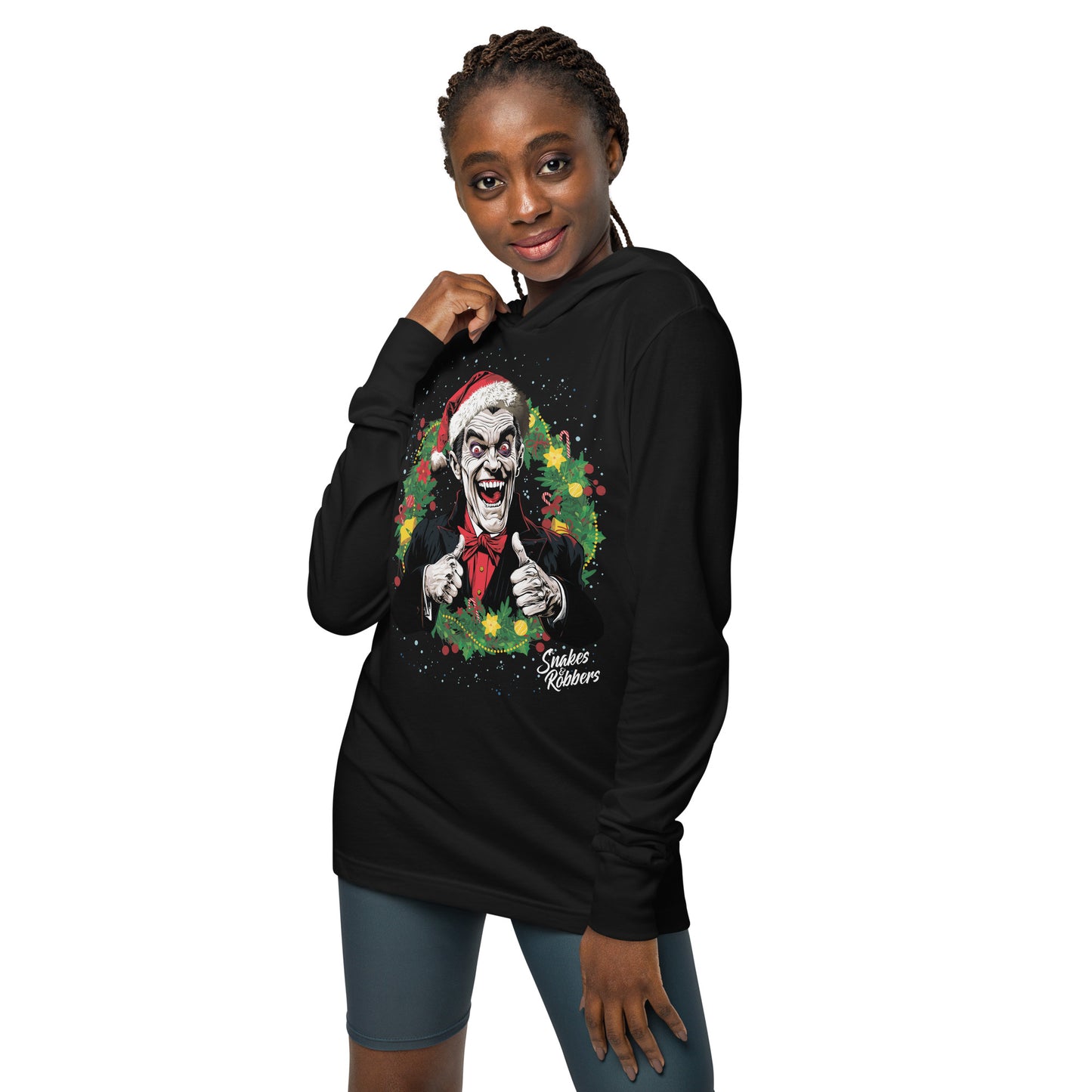 Festive Dracula Hooded long-sleeve tee